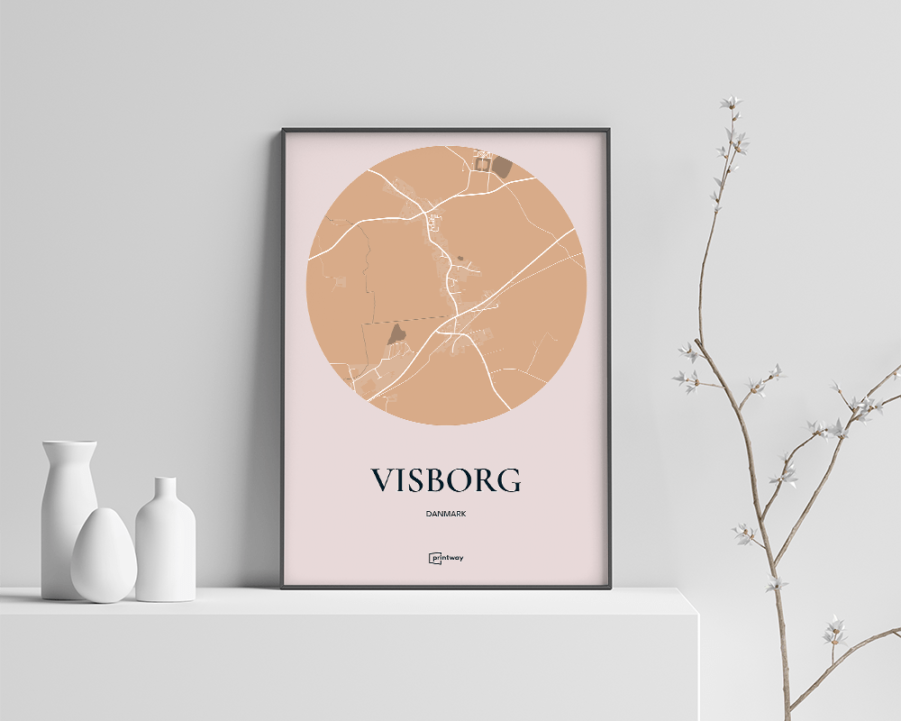 Visborg Plakaten Rundt Kort Guld 70 100 Cm  B1