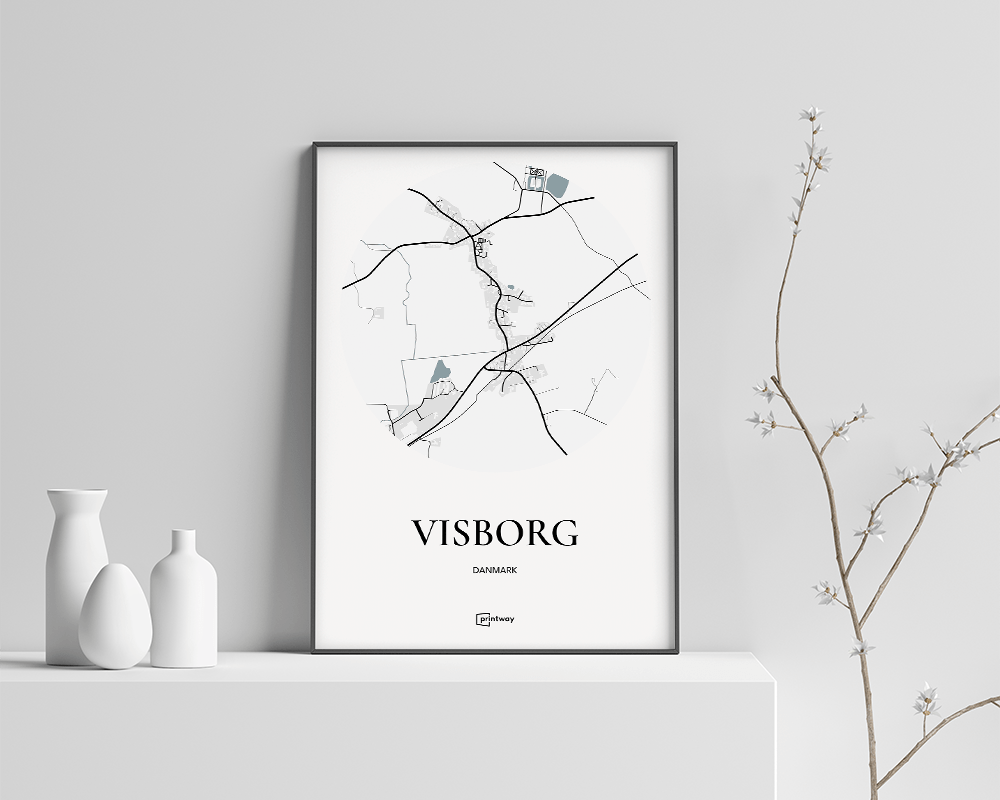 Visborg Plakaten Rundt Kort Hvid 70 100 Cm  B1