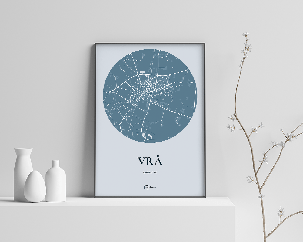 Vrå Plakaten Rundt Kort Havblå 70 100 Cm  B1
