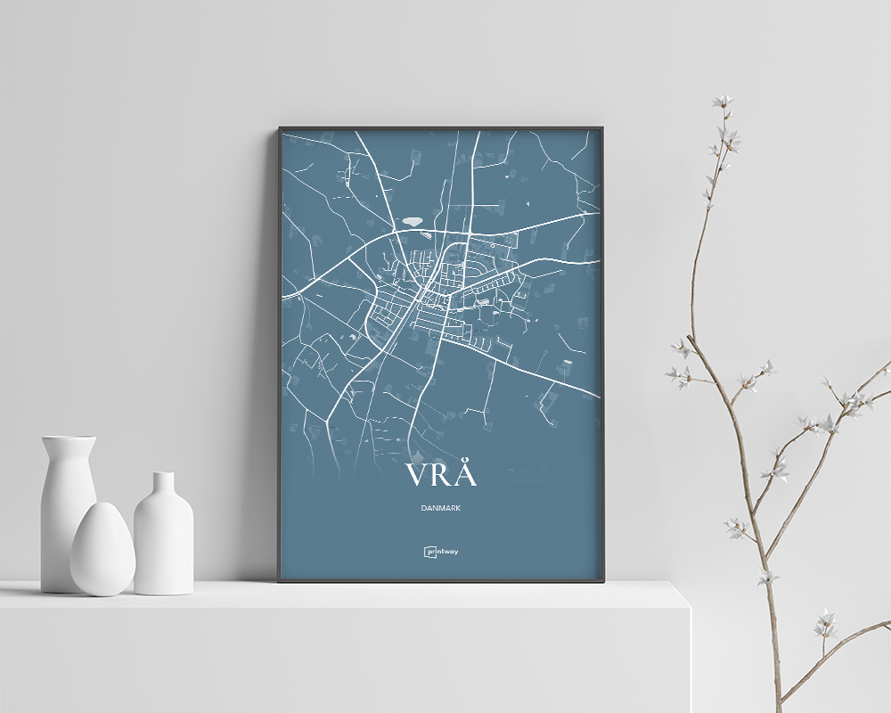 Vrå Plakaten Fuldt Kort Havblå 70 100 Cm  B1