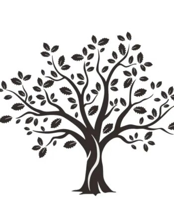 Wallsticker Med Et Stort Flot Træ  57x59cm