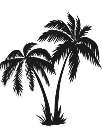 Wallsticker Med Flotte Palmer  58x62cm
