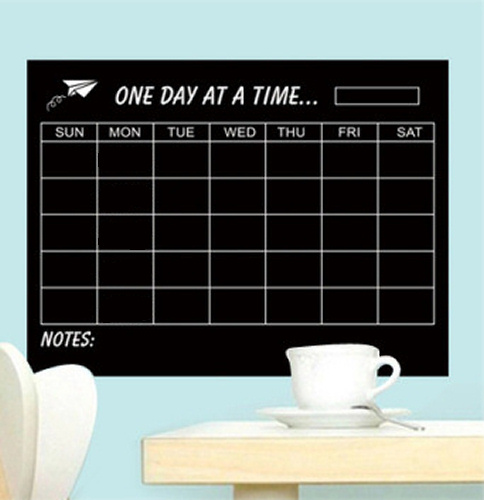 Wallsticker Tavle  Ugekalender Til Kridt  Inkl Kridt  60x45cm