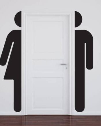 Wc Skilt Stort Wallsticker