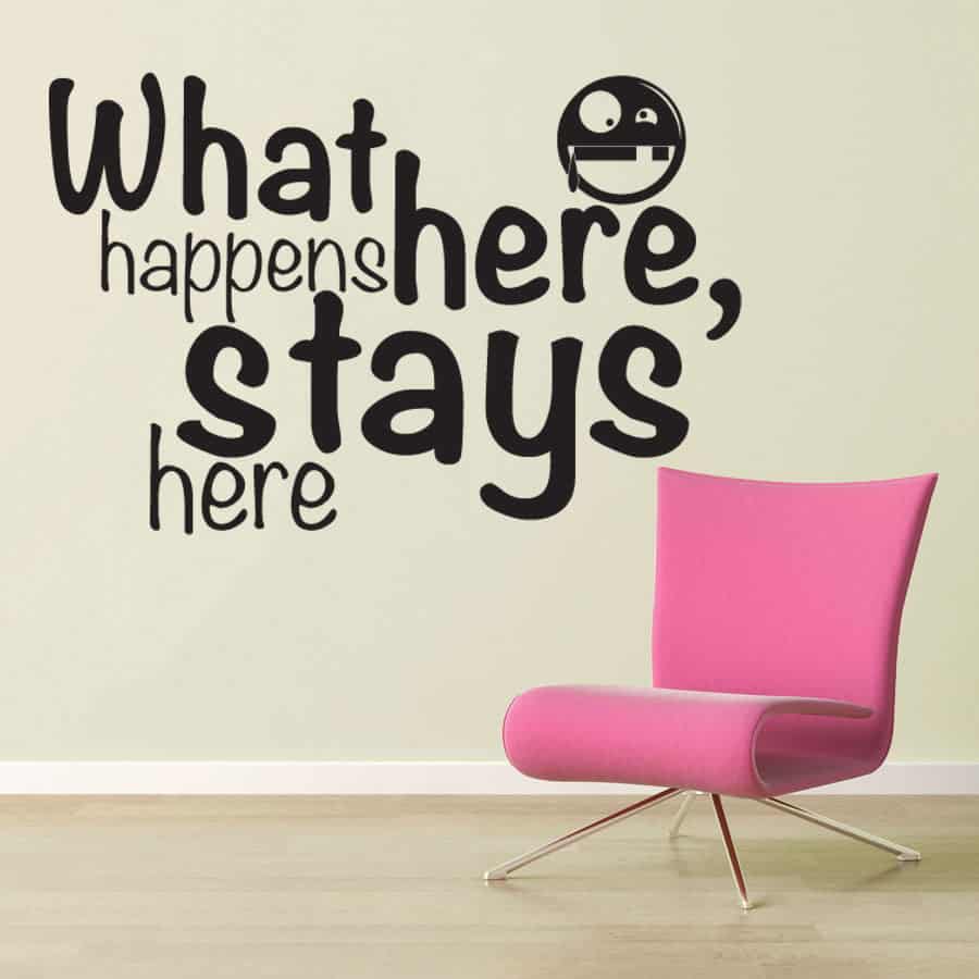 What Happens Here  Stays Here Wallsticker