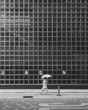 White Umbrella Af Julie Aucoin
