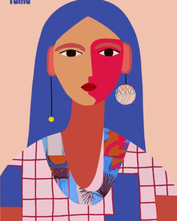 Woman Blue Hair Af Få Mu Illustrations