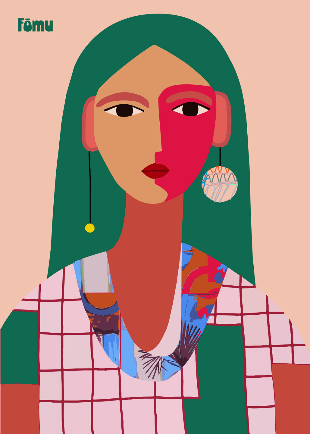Woman Green Hair Af Få Mu Illustrations