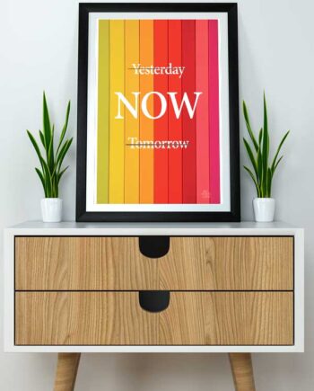 Yesterday  Now  Tomorrow-plakat  Farverig  21   29    A4  Kr  199 -