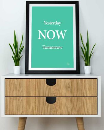 Yesterday  Now  Tomorrow-plakat  Grøn  21   29    A4  Kr  199 -