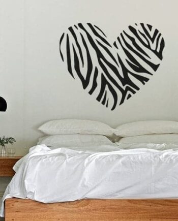 Zebra Hjerte Wallsticker