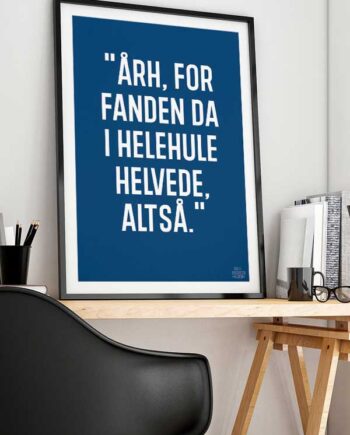 årh For Fanden-plakat  Blå  21   29    A4  Kr  199 -