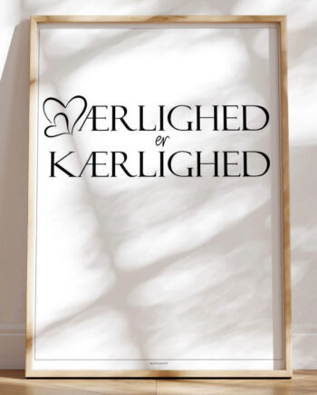 ærlighed Er Kærlighed Plakat