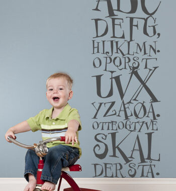 Abc Sang Wallsticker Af Anline Ruby  30x80 Cm