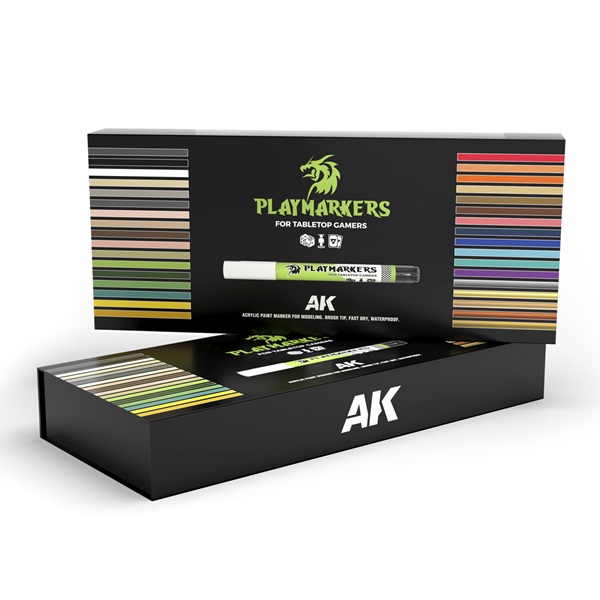 Ak Interactive Playmarkers Set: Special Box  34 Paint Markers Malingstuscher