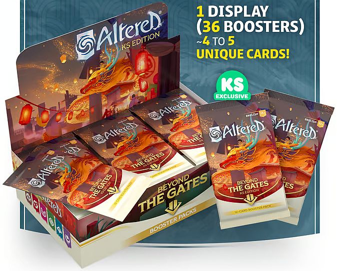 Altered Tcg Beyond The Gates  Kickstarter Edition : Booster Box Display  36 Booster Packs
