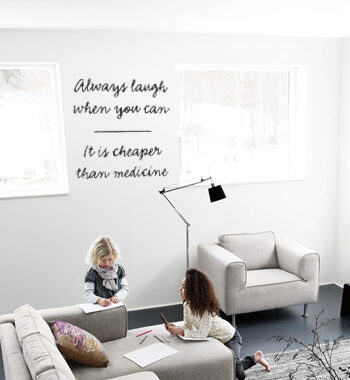 Always Laugh Wallsticker Af Alan Smithee  50x50 Cm