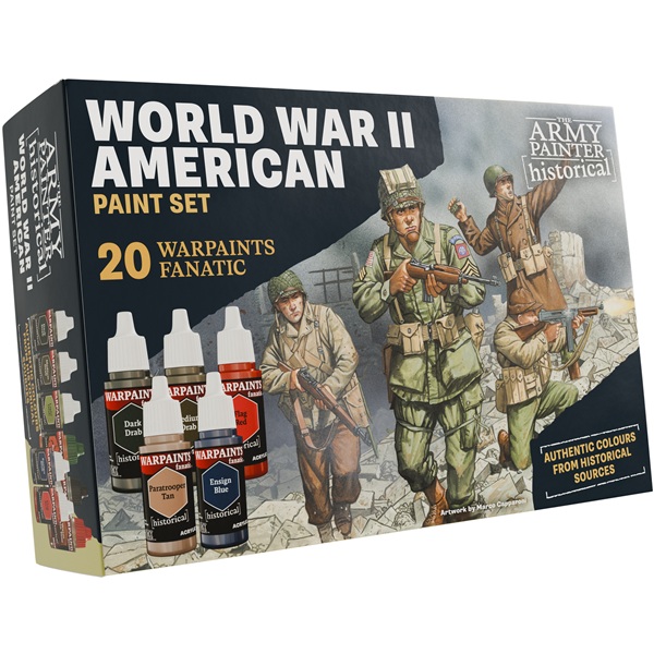 Army Painter Warpaints Historical  Warpaints Fanatic : World War Ii American Paint Set Wp8082