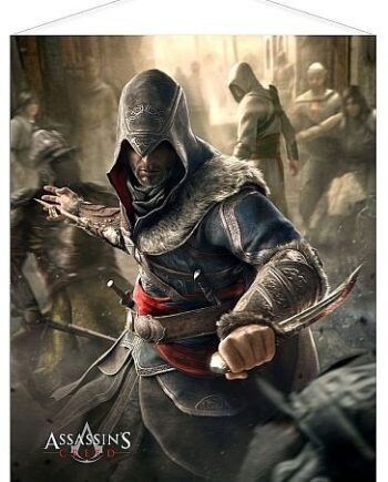 Assassin   Creed Fight Your Way Wallscroll  Top Kvalitets  Quot Stof Plakat Quot   Crazy Tilbud