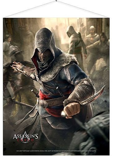 Assassin   Creed Fight Your Way Wallscroll  Top Kvalitets  Quot Stof Plakat Quot   Crazy Tilbud