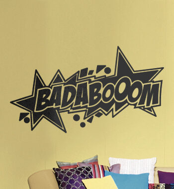 Badaboom Wallsticker Af Alan Smithee  70x35 Cm