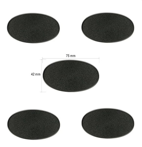 Baser Citadel 75x42mm Oval Bases  X5  99079999007 Do