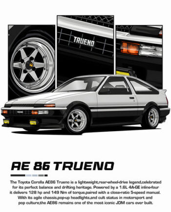 Bil Plakat 102 Toyota Ae86 Trueno