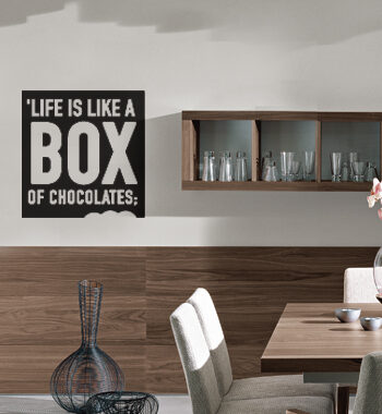 Box Of Chocolates Wallsticker Af Alan Smithee  36x36 Cm