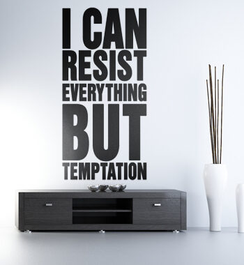 But Temptation Wallsticker Af Alan Smithee  45x92 Cm
