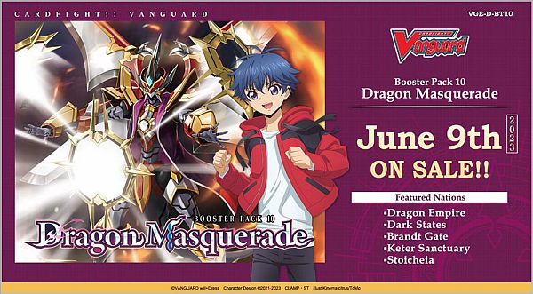 Cardfight  Vanguard Ccg   Will Dress Set 10: Dragon Masquerade Booster Box  Display  16 Pakker Engelsk