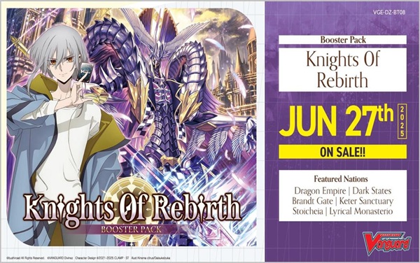 Cardfight  Vanguard Ccg Dz Divinez Set 08: Knights 0f Rebirth Booster Box  Display  16 Pakker Engelsk