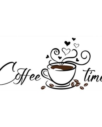 Coffee Time Wallsticker Flot Kaffe Wallsticker  30x60cm