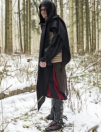 Cowl Altair Epic Black One Size Epic Armoury Live Rollespil
