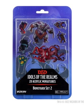 Fantasy Miniatures Idols Of The Realms: 2d Acrylic Miniatures Boneyard Set