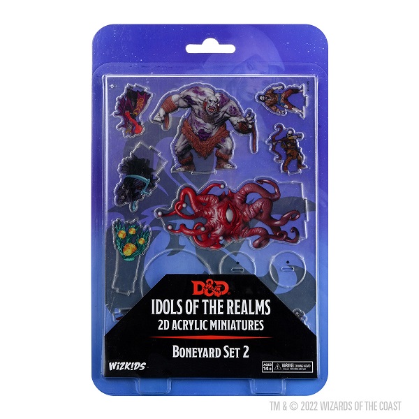Fantasy Miniatures Idols Of The Realms: 2d Acrylic Miniatures Boneyard Set