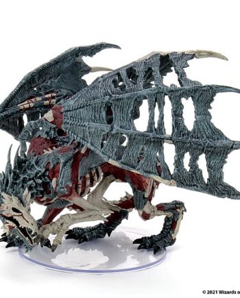 Fantasy Miniatures Set 18 Icons Of The Realms: Boneyard Adult Green Dracolich Premium Figure