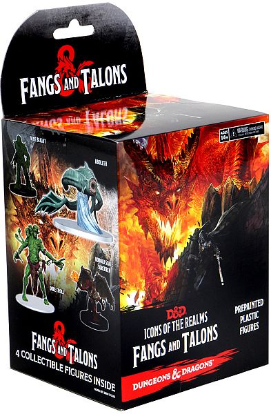 Fantasy Miniatures Set 17 Icons Of The Realms: Fangs And Talons Booster Pack    Figurer