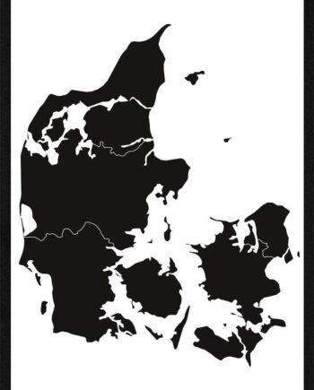 Danmarkskort Plakat