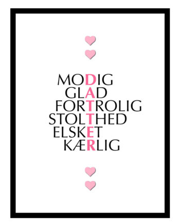 Datter Citat Plakat