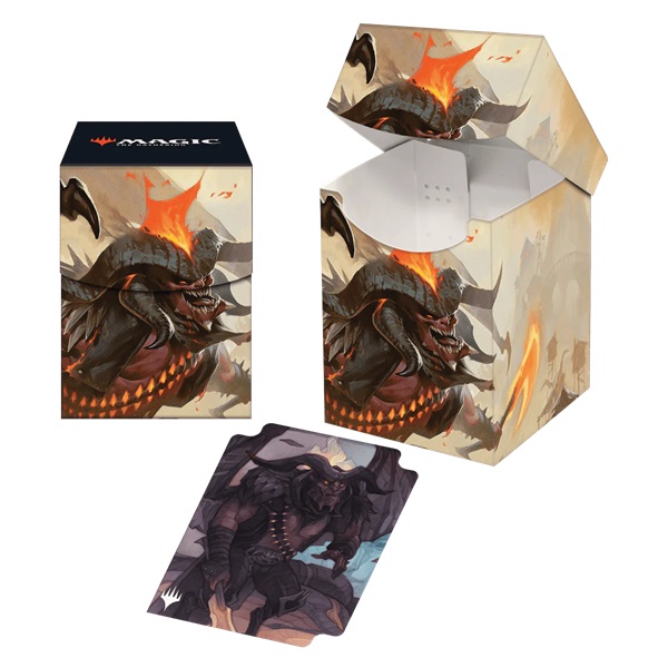 Deck Box 100  Magic Outlaws Of Thunder Junction: Key Art   Rakdos  The Muscle Ultra Pro  38369