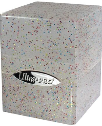 Deck Box Satin Cube: Glitter Clear  Transparent  Ultra Pro  15885