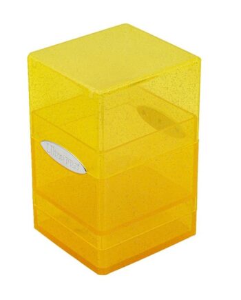 Deck Box Satin Tower: Glitter Yellow  Gul  Ultra Pro  16016