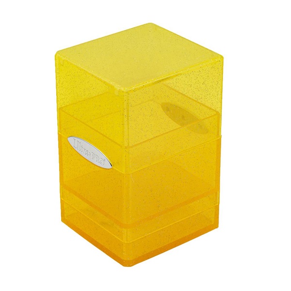 Deck Box Satin Tower: Glitter Yellow  Gul  Ultra Pro  16016