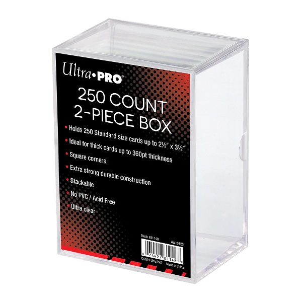 Deck Box Storage Box:  -piece 250 Count Card Storage Box  Clear  Ultra Pro  81148