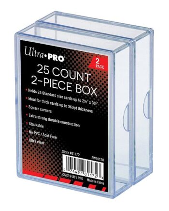 Deck Box Storage Box:  -piece 25 Count Clear Card Storage Box   -pack  Ultra Pro  81172