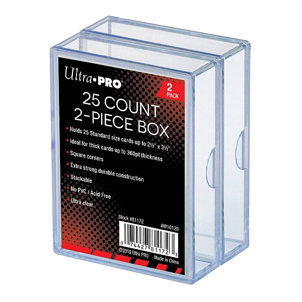 Deck Box Storage Box:  -piece 25 Count Clear Card Storage Box   -pack  Ultra Pro  81172