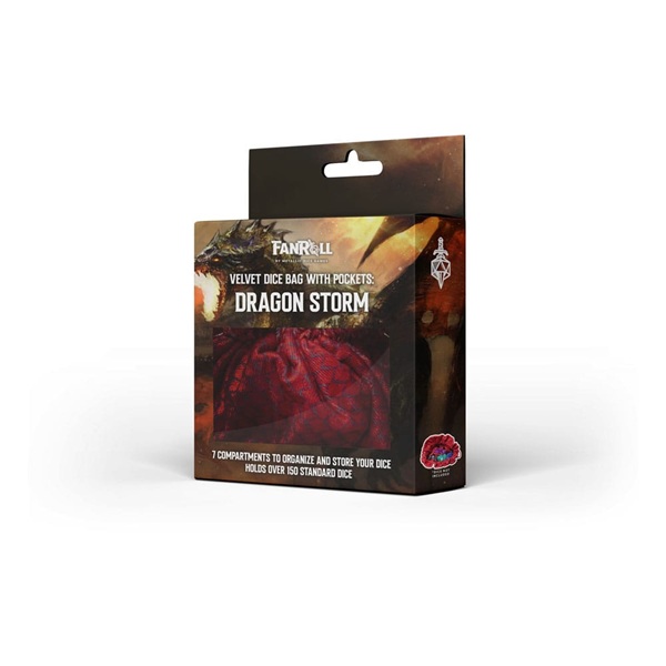 Dice Bag Fanroll: Dragon Storm Red Dragon Scales Terningepose Gamer Pouch