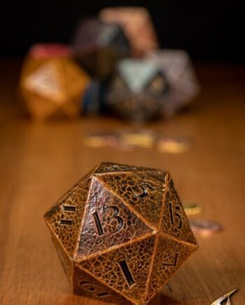 Dice 20 Sidede  D20  Terninger Brown Epic Armoury   5cm
