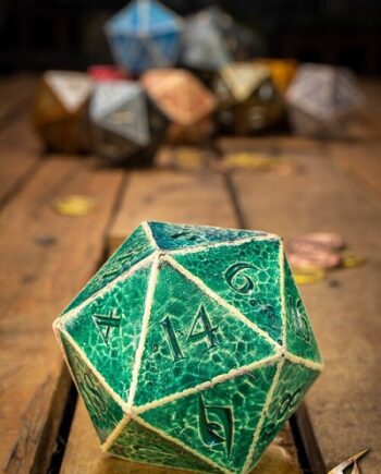 Dice 20 Sidede  D20  Terninger Green Epic Armoury   5cm