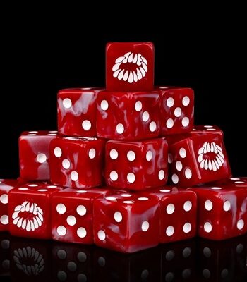 Dice Terninges 195 166   25 Terninger Baron Of Dice: D6   -sidet  Bloody Maw  Square Corners